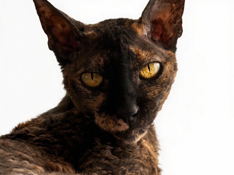 Cornish Rex țestoasă fumurie, portret