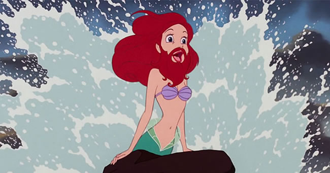 Printesele Disney cu barba