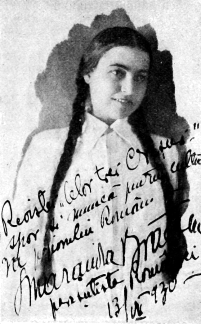 Portret al Smarandei Brăescu cu dedicație manuscrisă